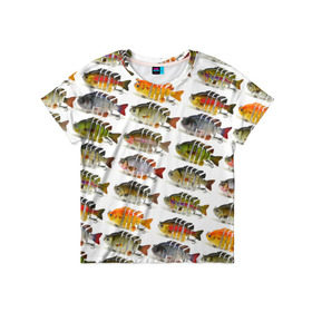 Детская футболка 3D с принтом Рыбки в Петрозаводске, 100% гипоаллергенный полиэфир | прямой крой, круглый вырез горловины, длина до линии бедер, чуть спущенное плечо, ткань немного тянется | bait | fish | fishing | lure | tackle | блесна | наживка | приманка | рыба | рыбалка | снасть