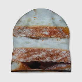 Шапка 3D с принтом Хлеб в Петрозаводске, 100% полиэстер | универсальный размер, печать по всей поверхности изделия | батон | булка | булочка | выпечка | еда | кулинария | кусочек | мука | хлеб