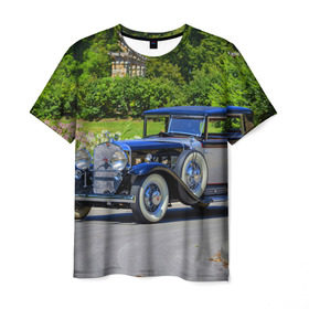 Мужская футболка 3D с принтом Cadillac в Петрозаводске, 100% полиэфир | прямой крой, круглый вырез горловины, длина до линии бедер | cadillac | авто | автомобиль | кадиллак | ретро