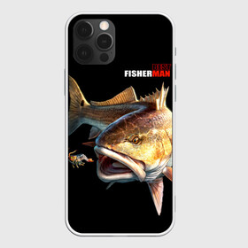 Чехол для iPhone 12 Pro с принтом Лучший рыбак в Петрозаводске, силикон | область печати: задняя сторона чехла, без боковых панелей | background | best fisherman | black | fish | fishing | лучший рыбак | рыба | рыбалка | фон | черный