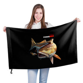 Флаг 3D с принтом Лучший рыбак в Петрозаводске, 100% полиэстер | плотность ткани — 95 г/м2, размер — 67 х 109 см. Принт наносится с одной стороны | Тематика изображения на принте: background | best fisherman | black | fish | fishing | лучший рыбак | рыба | рыбалка | фон | черный