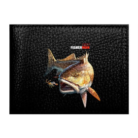 Обложка для студенческого билета с принтом Лучший рыбак в Петрозаводске, натуральная кожа | Размер: 11*8 см; Печать на всей внешней стороне | background | best fisherman | black | fish | fishing | лучший рыбак | рыба | рыбалка | фон | черный