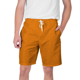 Мужские шорты 3D с принтом Витраж Оранжевый в Петрозаводске,  полиэстер 100% | прямой крой, два кармана без застежек по бокам. Мягкая трикотажная резинка на поясе, внутри которой широкие завязки. Длина чуть выше колен | texture | витраж | оранжевый | текстура