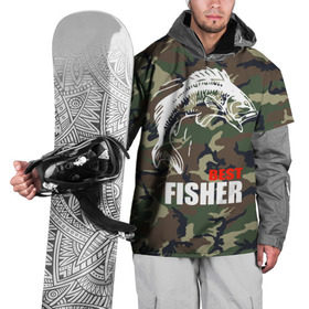 Накидка на куртку 3D с принтом Лучший рыбак в Петрозаводске, 100% полиэстер |  | Тематика изображения на принте: best fisherman | camouflage | fish | fishing | камуфляж | лучший рыбак | рыба | рыбалка
