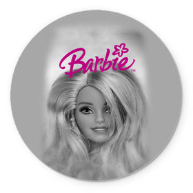 Коврик круглый с принтом Кукла барби в Петрозаводске, резина и полиэстер | круглая форма, изображение наносится на всю лицевую часть | barbie | барби | кукла