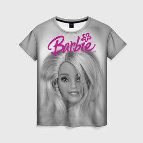 Женская футболка 3D с принтом Кукла барби в Петрозаводске, 100% полиэфир ( синтетическое хлопкоподобное полотно) | прямой крой, круглый вырез горловины, длина до линии бедер | barbie | барби | кукла