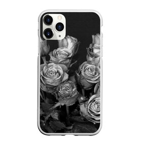 Чехол для iPhone 11 Pro Max матовый с принтом Черно-белые розы в Петрозаводске, Силикон |  | Тематика изображения на принте: букет | цветы