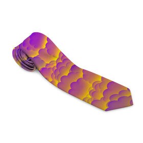 Галстук 3D с принтом Фиолетовые облака в Петрозаводске, 100% полиэстер | Длина 148 см; Плотность 150-180 г/м2 | Тематика изображения на принте: закат | небо | облака | солнце | тучи