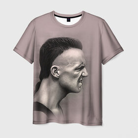 Мужская футболка 3D с принтом Die Antwoord 5 в Петрозаводске, 100% полиэфир | прямой крой, круглый вырез горловины, длина до линии бедер | 