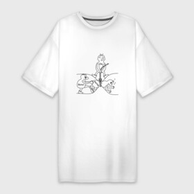 Платье-футболка хлопок с принтом Закон Ома в Петрозаводске,  |  | ампер | вольт | напряжение | наука | сопротивление | ток | физика | электричество