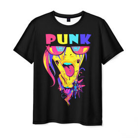 Мужская футболка 3D с принтом Punk в Петрозаводске, 100% полиэфир | прямой крой, круглый вырез горловины, длина до линии бедер | молодёжь | панки | прикол | субкультура | хиппи | цвет