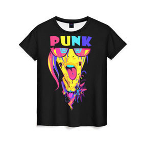 Женская футболка 3D с принтом Punk в Петрозаводске, 100% полиэфир ( синтетическое хлопкоподобное полотно) | прямой крой, круглый вырез горловины, длина до линии бедер | молодёжь | панки | прикол | субкультура | хиппи | цвет