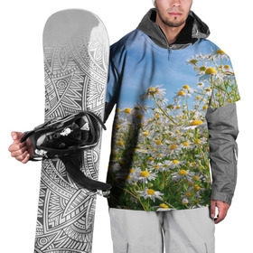 Накидка на куртку 3D с принтом Ромашковый рай в Петрозаводске, 100% полиэстер |  | Тематика изображения на принте: лепестки | небо | прикольные картинки | ромашки | солнце | цветочки | цветы