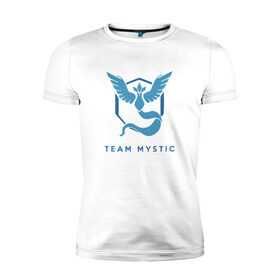 Мужская футболка премиум с принтом Team mystic в Петрозаводске, 92% хлопок, 8% лайкра | приталенный силуэт, круглый вырез ворота, длина до линии бедра, короткий рукав | 