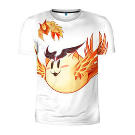 Мужская футболка 3D спортивная с принтом Феникс Кот в Петрозаводске, 100% полиэстер с улучшенными характеристиками | приталенный силуэт, круглая горловина, широкие плечи, сужается к линии бедра | dota | dota 2 | phoenix | дота | дотан | раки | феникс