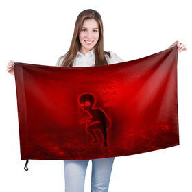 Флаг 3D с принтом They belive in you в Петрозаводске, 100% полиэстер | плотность ткани — 95 г/м2, размер — 67 х 109 см. Принт наносится с одной стороны | инопланетяне | инопланетянин | красный | марс | марсианин | нло