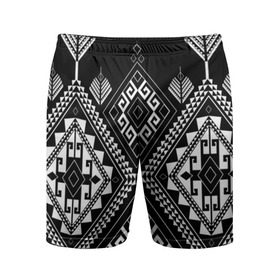 Мужские шорты 3D спортивные с принтом Индейские мотивы в Петрозаводске,  |  | Тематика изображения на принте: вышивка | орнамент | свитер | черно белый