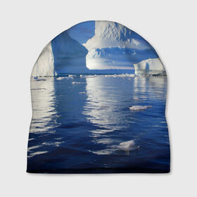 Шапка 3D с принтом Айсберг в Петрозаводске, 100% полиэстер | универсальный размер, печать по всей поверхности изделия | айсберг | антаркида | арктика | вода | лёд | океан | отражение | север | солнце | холод