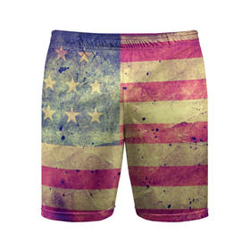 Мужские шорты 3D спортивные с принтом Америка в Петрозаводске,  |  | grunge | америка | сша | флаг