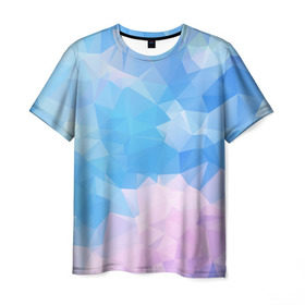Мужская футболка 3D с принтом Triangulates в Петрозаводске, 100% полиэфир | прямой крой, круглый вырез горловины, длина до линии бедер | абстракция | геометрия | красиво | минимализм | мода | модно | пиксель | треугольник