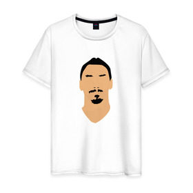 Мужская футболка хлопок с принтом Zlatan Ibrahimovic в Петрозаводске, 100% хлопок | прямой крой, круглый вырез горловины, длина до линии бедер, слегка спущенное плечо. | златан ибрагимович