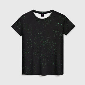 Женская футболка 3D с принтом Звездная ночь в Петрозаводске, 100% полиэфир ( синтетическое хлопкоподобное полотно) | прямой крой, круглый вырез горловины, длина до линии бедер | 