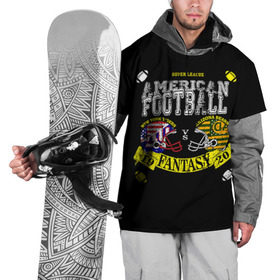 Накидка на куртку 3D с принтом American football в Петрозаводске, 100% полиэстер |  | 