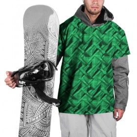 Накидка на куртку 3D с принтом Металл с тиснением зеленый в Петрозаводске, 100% полиэстер |  | 