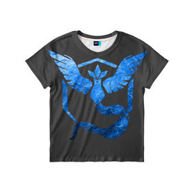 Детская футболка 3D с принтом Blue в Петрозаводске, 100% гипоаллергенный полиэфир | прямой крой, круглый вырез горловины, длина до линии бедер, чуть спущенное плечо, ткань немного тянется | bulbasaur | pikachu | pokemon | squirtle | бальбазар | пикачу | покемон | сквиртл