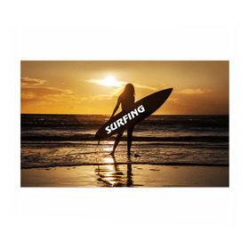 Бумага для упаковки 3D с принтом Surfing в Петрозаводске, пластик и полированная сталь | круглая форма, металлическое крепление в виде кольца | волна | девушка | море | прикольные картинки | сёрфинг | солнце | спорт | экстрим