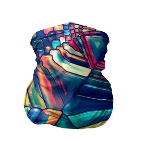 Бандана-труба 3D с принтом Block mosaic в Петрозаводске, 100% полиэстер, ткань с особыми свойствами — Activecool | плотность 150‒180 г/м2; хорошо тянется, но сохраняет форму | мозаика | новый | разноцветный