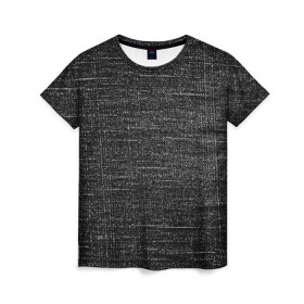 Женская футболка 3D с принтом Джинсовый стиль в Петрозаводске, 100% полиэфир ( синтетическое хлопкоподобное полотно) | прямой крой, круглый вырез горловины, длина до линии бедер | джинсы | потертые | текстуры