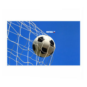 Бумага для упаковки 3D с принтом Футбол в Петрозаводске, пластик и полированная сталь | круглая форма, металлическое крепление в виде кольца | Тематика изображения на принте: ball | flag | gate | goal | net | russia | sky | soccer | ворота | гол | мяч | небо | россия | сетка | триколор | футбол | футбольный мяч