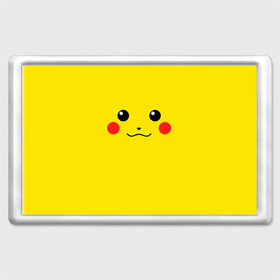 Магнит 45*70 с принтом Happy Pikachu в Петрозаводске, Пластик | Размер: 78*52 мм; Размер печати: 70*45 | Тематика изображения на принте: 