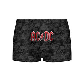 Мужские трусы 3D с принтом AC/DC в Петрозаводске, 50% хлопок, 50% полиэстер | классическая посадка, на поясе мягкая тканевая резинка | Тематика изображения на принте: ac dc | acdc | rock | ангус янг | рок