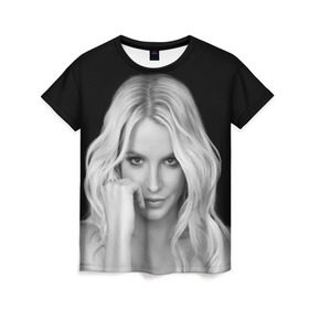 Женская футболка 3D с принтом Бритни Спирс в Петрозаводске, 100% полиэфир ( синтетическое хлопкоподобное полотно) | прямой крой, круглый вырез горловины, длина до линии бедер | britney spears | звезда | знаменитость | музыка | певица