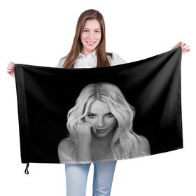 Флаг 3D с принтом Бритни Спирс в Петрозаводске, 100% полиэстер | плотность ткани — 95 г/м2, размер — 67 х 109 см. Принт наносится с одной стороны | britney spears | звезда | знаменитость | музыка | певица
