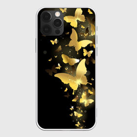 Чехол для iPhone 12 Pro Max с принтом Золотые бабочки в Петрозаводске, Силикон |  | Тематика изображения на принте: бабочки | девушкам | злато | золото