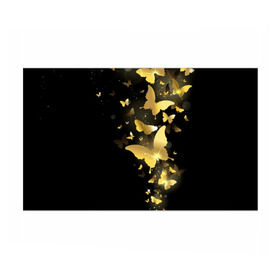 Бумага для упаковки 3D с принтом Золотые бабочки в Петрозаводске, пластик и полированная сталь | круглая форма, металлическое крепление в виде кольца | Тематика изображения на принте: бабочки | девушкам | злато | золото