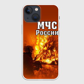 Чехол для iPhone 13 mini с принтом МЧС России в Петрозаводске,  |  | Тематика изображения на принте: мчс | пожарный | россии
