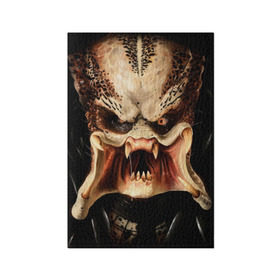 Обложка для паспорта матовая кожа с принтом Хищник в Петрозаводске, натуральная матовая кожа | размер 19,3 х 13,7 см; прозрачные пластиковые крепления | Тематика изображения на принте: predator | зубы | инопланетянин