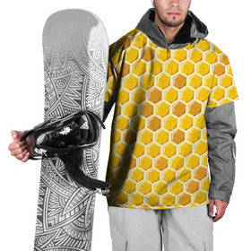 Накидка на куртку 3D с принтом Медовые соты в Петрозаводске, 100% полиэстер |  | Тематика изображения на принте: арт | еда | мед | пчелы | соты
