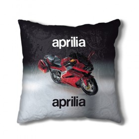 Подушка 3D с принтом Aprilia RST в Петрозаводске, наволочка – 100% полиэстер, наполнитель – холлофайбер (легкий наполнитель, не вызывает аллергию). | состоит из подушки и наволочки. Наволочка на молнии, легко снимается для стирки | 