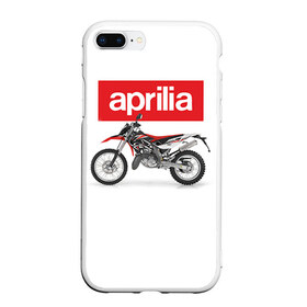 Чехол для iPhone 7Plus/8 Plus матовый с принтом Aprilia enduro в Петрозаводске, Силикон | Область печати: задняя сторона чехла, без боковых панелей | Тематика изображения на принте: aprilia