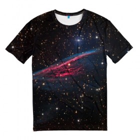 Мужская футболка 3D с принтом Астрал в Петрозаводске, 100% полиэфир | прямой крой, круглый вырез горловины, длина до линии бедер | вселенная | галактика | звёзды | космическое пространство | космос | созвездие
