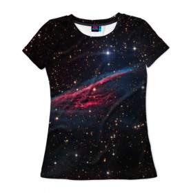 Женская футболка 3D с принтом Астрал в Петрозаводске, 100% полиэфир ( синтетическое хлопкоподобное полотно) | прямой крой, круглый вырез горловины, длина до линии бедер | вселенная | галактика | звёзды | космическое пространство | космос | созвездие
