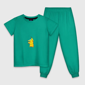 Детская пижама хлопок с принтом Пикачу в Петрозаводске, 100% хлопок |  брюки и футболка прямого кроя, без карманов, на брюках мягкая резинка на поясе и по низу штанин
 | 