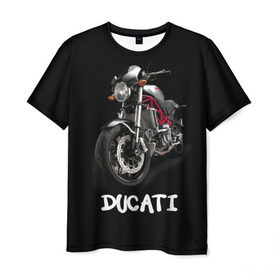 Мужская футболка 3D с принтом Ducati в Петрозаводске, 100% полиэфир | прямой крой, круглый вырез горловины, длина до линии бедер | Тематика изображения на принте: ducati | дукати | мото | мотогонки | мотоспорт | мотоцикл