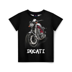 Детская футболка 3D с принтом Ducati в Петрозаводске, 100% гипоаллергенный полиэфир | прямой крой, круглый вырез горловины, длина до линии бедер, чуть спущенное плечо, ткань немного тянется | ducati | дукати | мото | мотогонки | мотоспорт | мотоцикл