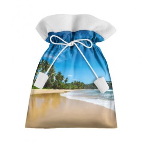 Подарочный 3D мешок с принтом Шикарный пляж в Петрозаводске, 100% полиэстер | Размер: 29*39 см | вода | голубое небо | жара | загар | зной | каникулы | купание | море | океан | отдых | отпуск | пальмы | песок | приключение | путешествие | туризм